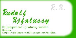 rudolf ujfalussy business card